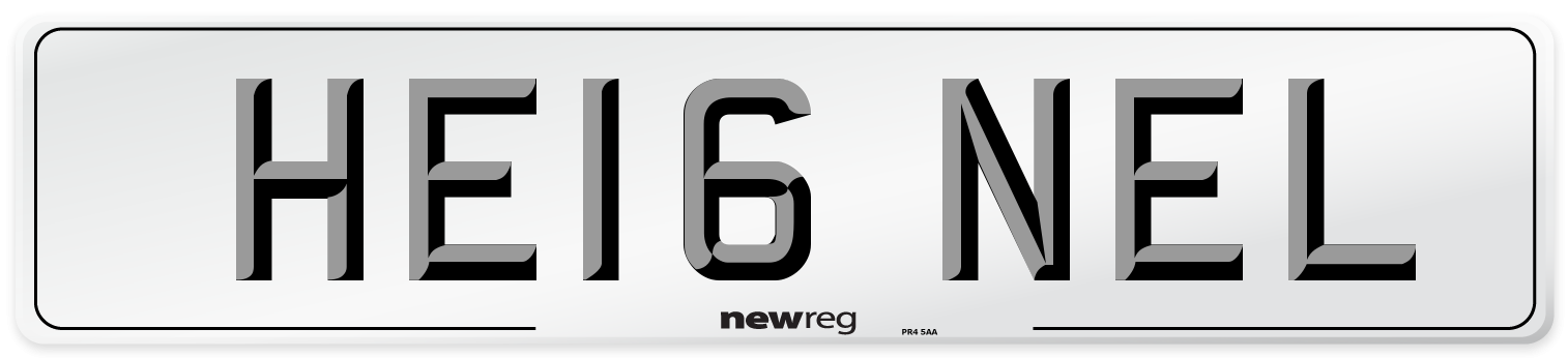 HE16 NEL Number Plate from New Reg